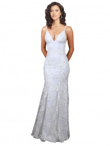 Outlet Sleeveless Stretch Crepe & Sequin Tulle Backless Mermaid White Evening Dress Canada
