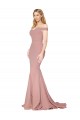 Outlet Sleeveless Stretch Crepe Mermaid Dusty Pink High Neck Evening Dress Canada