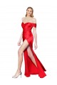 Outlet Sleeveless Stretch Satin Mermaid Red Sexy Evening Dress Canada