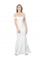 Outlet Sleeveless Stretch Crepe Low Back Mermaid Ivory Evening Dress Canada