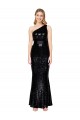 Outlet Sleeveless Sequin Mermaid Black Evening Dress Canada