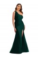 Outlet Sleeveless Silky Satin Mermaid Ever Green Plus Size Evening Dress Canada