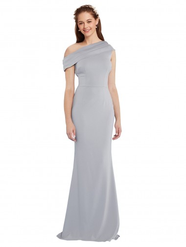 Outlet Sleeveless Stretch Crepe Mermaid Grey Evening Dress Canada
