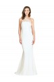 Outlet Sleeveless Stretch Crepe & Tulle Mermaid Ivory Evening Dress Canada