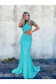 Outlet Sleeveless Velvet Sequin Mermaid Semi Formal Evening Dress Canada