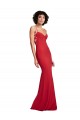 Outlet Sleeveless Stretch Crepe Mermaid Red Evening Gown Canada