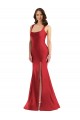 Outlet Sleeveless Silky Satin Mermaid Red Plus Size Evening Dress Canada