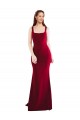Outlet Sleeveless Stretch Crepe Mermaid Burgundy Evening Dress Canada