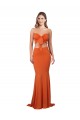 Outlet Sleeveless Spandex Mermaid Orange Evening Dress Canada