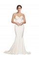 Outlet Sleeveless Stretch Satin Low Back Mermaid Ivory Evening Dress Canada