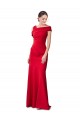 Outlet Sleeveless Stretch Crepe Mermaid Red Bridal Party Dress Canada