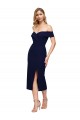 Outlet Sleeveless Stretch Crepe Mermaid Dark Navy Wedding Guest Dress Canada