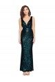 Outlet Sleeveless Sequin Mermaid Dark Green Evening Dress Canada