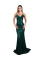 Outlet Sleeveless Sequin Low Back Mermaid Dark Green Sexy Evening Dress Canada