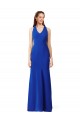 Outlet Sleeveless Stretch Crepe Mermaid Royal Blue Evening Dress Canada