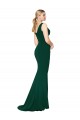 Outlet Sleeveless Stretch Crepe Mermaid Midnight Green Evening Gown Canada