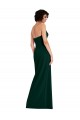 Outlet Sleeveless Stretch Crepe Low Back Sheath Midnight Green Evening Dress Canada