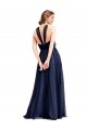 Outlet Sleeveless Tulle A-Line Navy Blue Semi Formal Evening Dress Canada