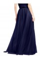 Outlet Sleeveless Tulle A-Line Navy Blue Semi Formal Bridal Party Dress Canada