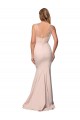 Outlet Sleeveless Stretch Crepe & Tulle Low Back Sheath Nude Evening Dress Canada