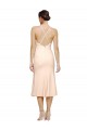 Outlet Sleeveless Stretch Crepe Low Back Sheath Nude V-Neck Evening Dress Canada