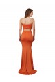 Outlet Sleeveless Spandex Mermaid Orange Evening Dress Canada