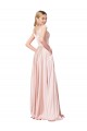 Outlet Sleeveless Satin A-Line Pink Evening Dresses Canada