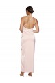 Outlet Sleeveless Silky Satin Low Back A-Line Pink Semi Formal Evening Dress Canada