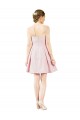 Outlet Sleeveless Satin A-Line Pink Sweetheart Evening Dress Canada