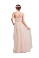 Outlet Sleeveless Tulle A-Line Pink Semi Formal Evening Gown Canada