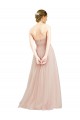 Outlet Sleeveless Tulle Open Back A-Line Pink Semi Formal Evening Gown Canada