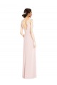 Outlet Sleeveless Stretch Crepe Low Back A-Line Pink Semi Formal Evening Dress Canada