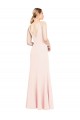 Outlet Sleeveless Stretch Crepe V-Back A-Line Pink Evening Dress Canada