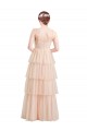 Outlet Sleeveless Tulle A-Line Pink Semi Formal Evening Dress Canada
