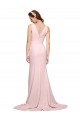 Outlet Sleeveless Stretch Crepe V-Back A-Line Pink Semi Formal Evening Dress Canada