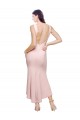 Outlet Sleeveless Stretch Crepe Low Back Sheath Pink Evening Gown Canada