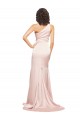 Outlet Sleeveless Silky Satin Sheath Pink Sexy Evening Dress Canada