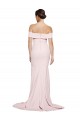 Outlet Sleeveless Stretch Crepe Low Back Sheath Pink Bridal Party Dress Canada