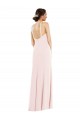 Outlet Sleeveless Stretch Crepe Low Back Trumpet Pink Evening Dress Canada