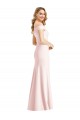 Outlet Sleeveless Stretch Crepe Trumpet Pink Sexy Evening Dress Canada