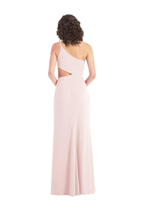 Outlet Sleeveless Stretch Crepe Trumpet Pink Maxi Evening Gown Canada