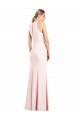 Outlet Sleeveless Stretch Crepe Keyhole Back Trumpet Pink Semi Formal Evening Dress Canada