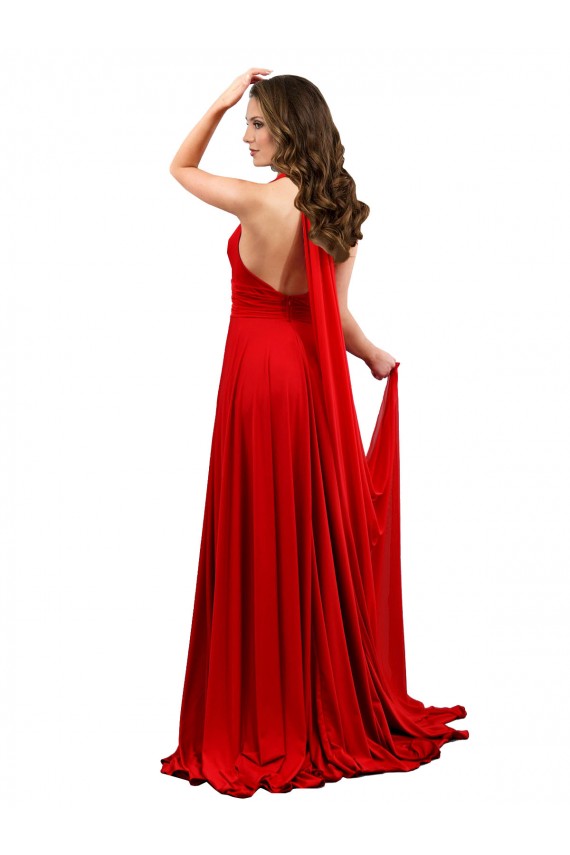 Outlet Sleeveless Spandex Criss Cross Open Back A-Line Red Sexy Evening Dress Canada