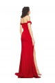 Outlet Sleeveless Silky Satin A-Line Red Evening Dress Canada