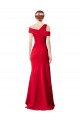 Outlet Sleeveless Stretch Crepe Mermaid Red Bridal Party Dress Canada