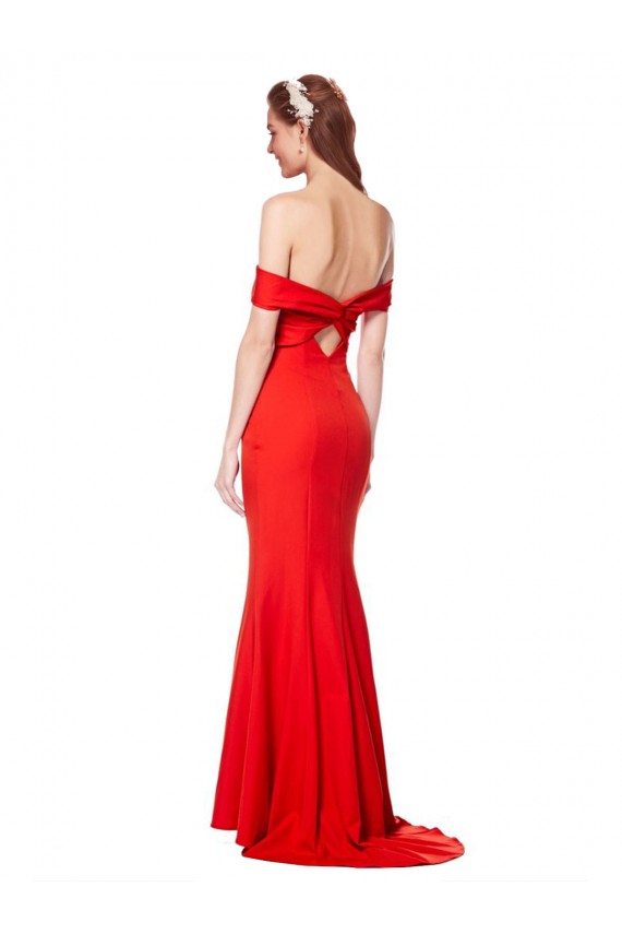 Outlet Sleeveless Stretch Crepe Mermaid Red Wedding Guest Dress Canada