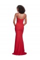 Outlet Sleeveless Stretch Crepe Mermaid Red Evening Gown Canada