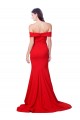 Outlet Sleeveless Stretch Crepe Mermaid Red Evening Dresses Canada