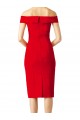 Outlet Sleeveless Stretch Crepe Sheath Red Evening Gown Canada