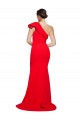 Outlet Sleeveless Stretch Crepe Sheath Red Semi Formal Evening Dress Canada